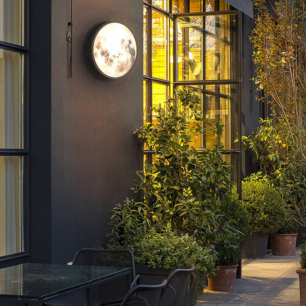 Moon Design Outdoor Waterproof LED Wall Light