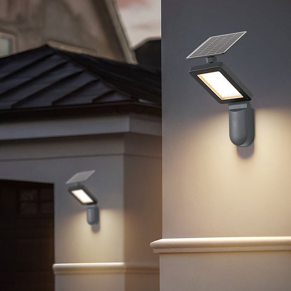 Solar LED Outdoor Wall Sconce – Industrial Aluminum Design