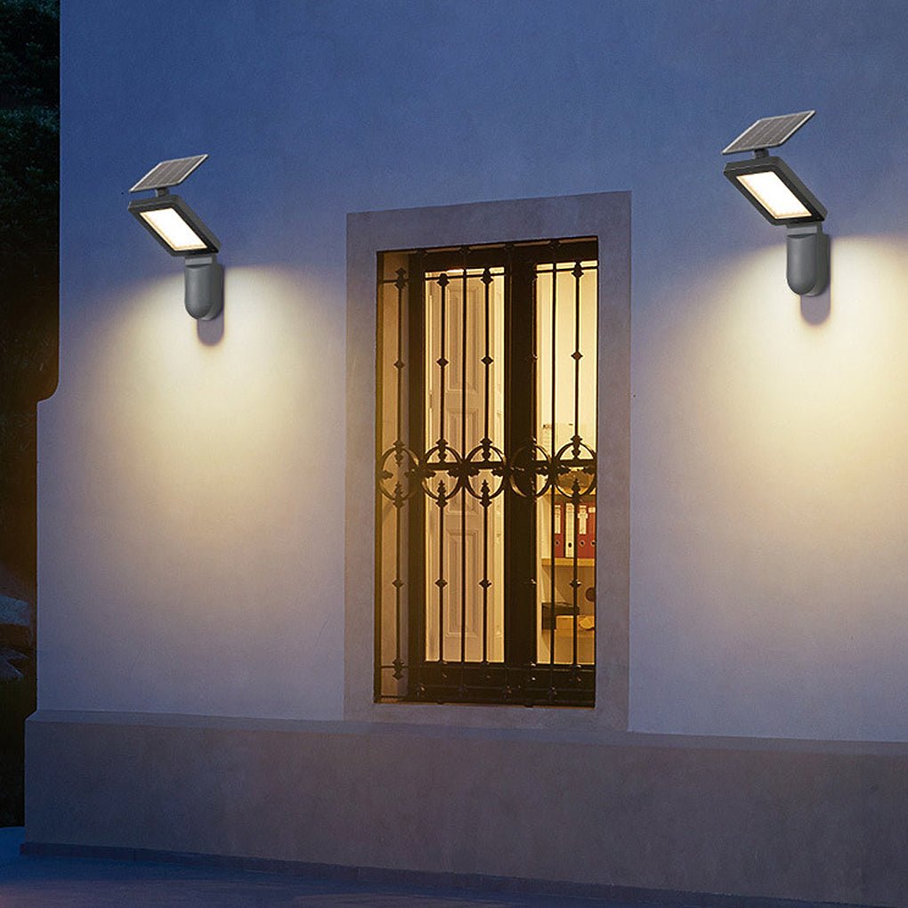 Solar LED Outdoor Wall Sconce – Industrial Aluminum Design