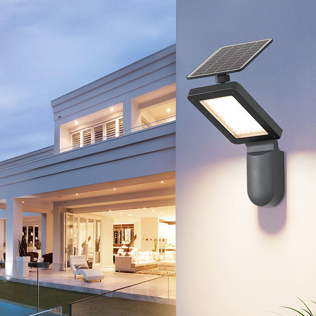 Solar LED Outdoor Wall Sconce – Industrial Aluminum Design