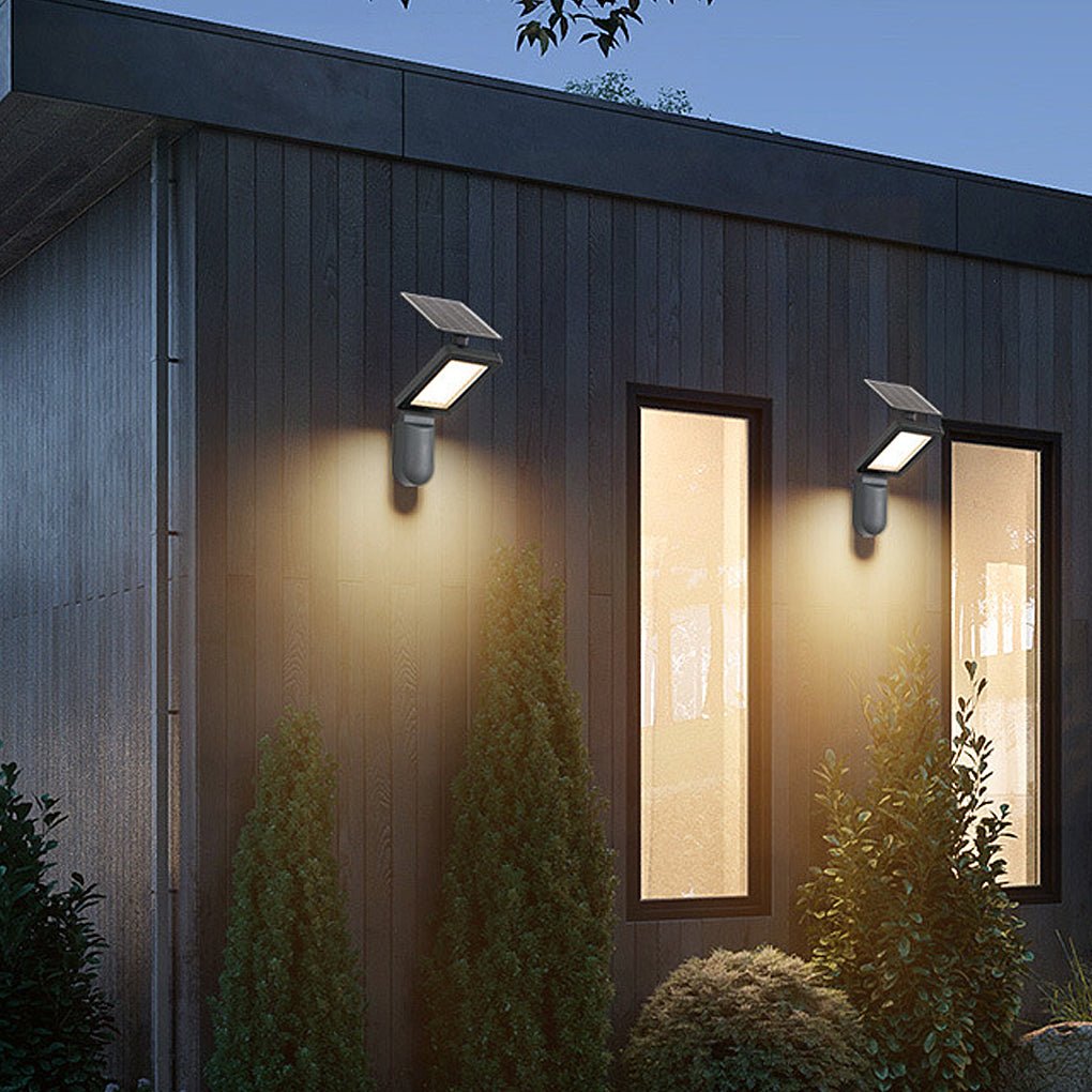 Solar LED Outdoor Wall Sconce – Industrial Aluminum Design
