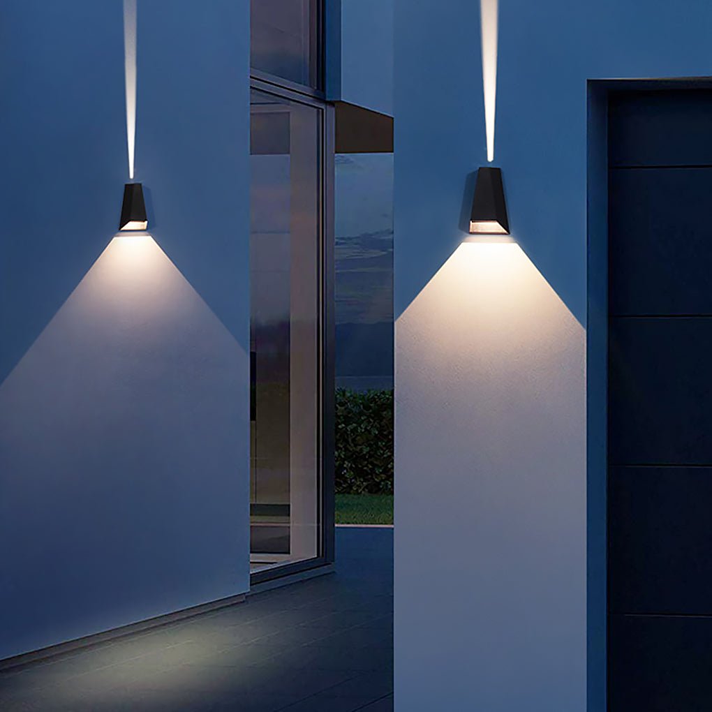 Modern Black LED Up Down Wall Light Waterproof Outdoor Sconce