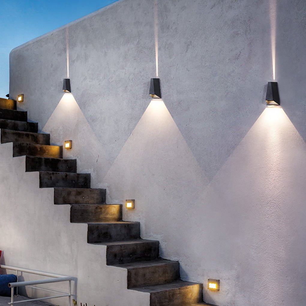 Modern Black LED Up Down Wall Light Waterproof Outdoor Sconce
