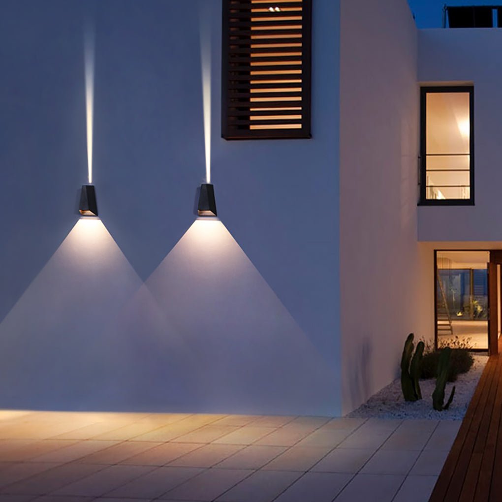 Modern Black LED Up Down Wall Light Waterproof Outdoor Sconce