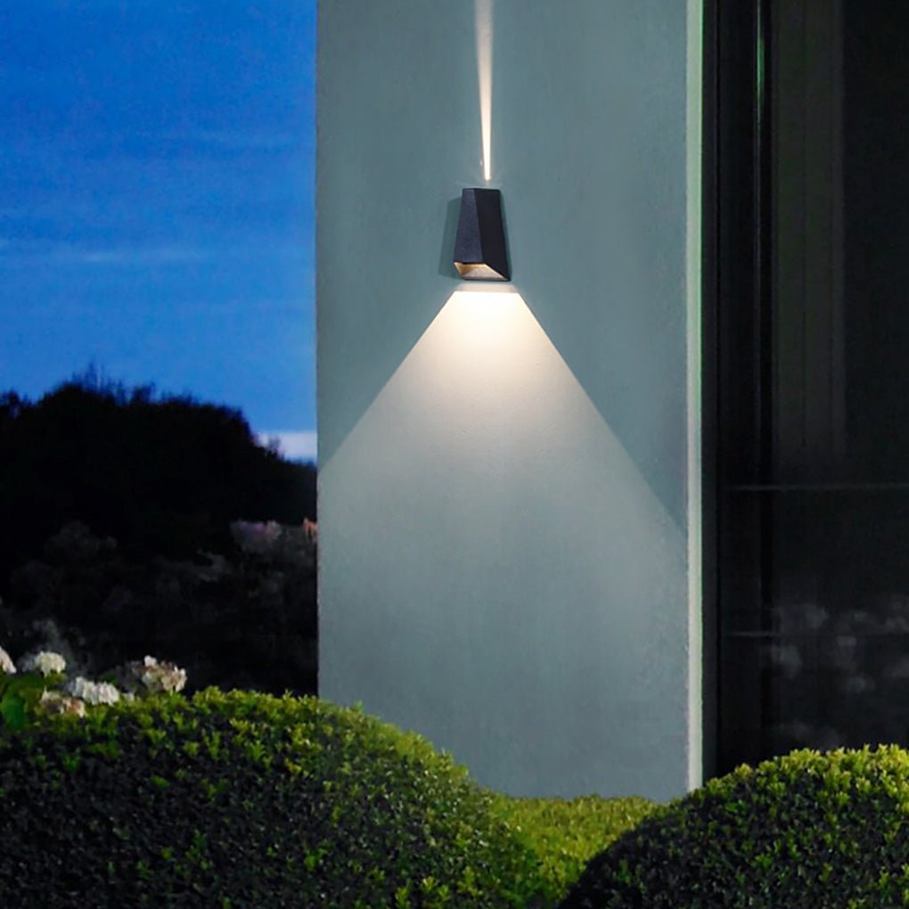 Modern Black LED Up Down Wall Light Waterproof Outdoor Sconce