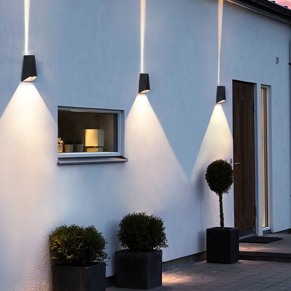 Modern Black LED Up Down Wall Light Waterproof Outdoor Sconce