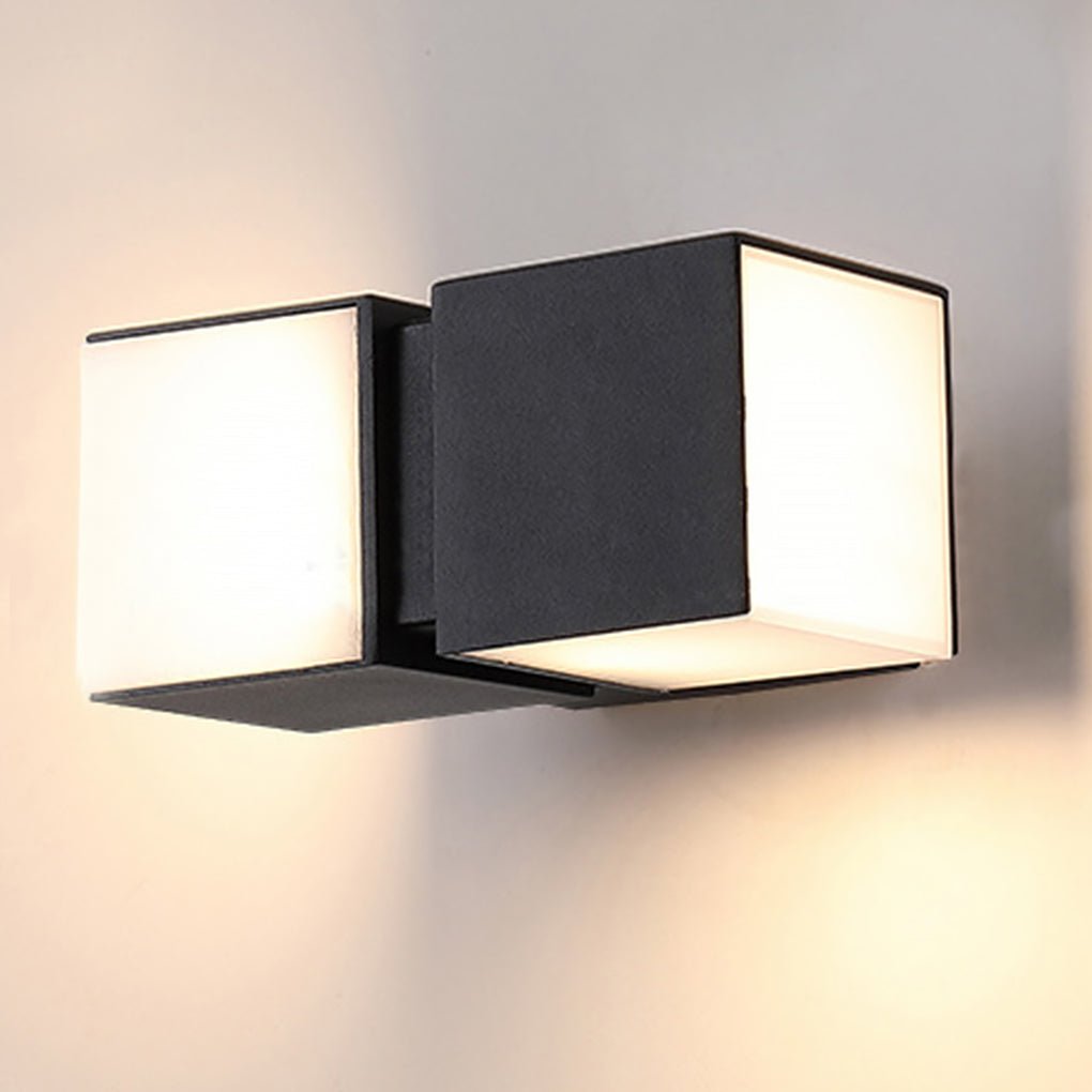 Modern Outdoor LED Wall Light – Waterproof Black Aluminum Sconce