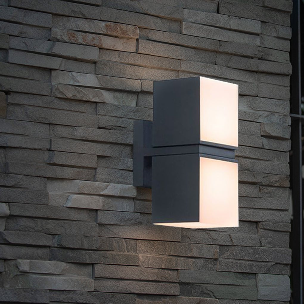 Modern Outdoor LED Wall Light – Waterproof Black Aluminum Sconce