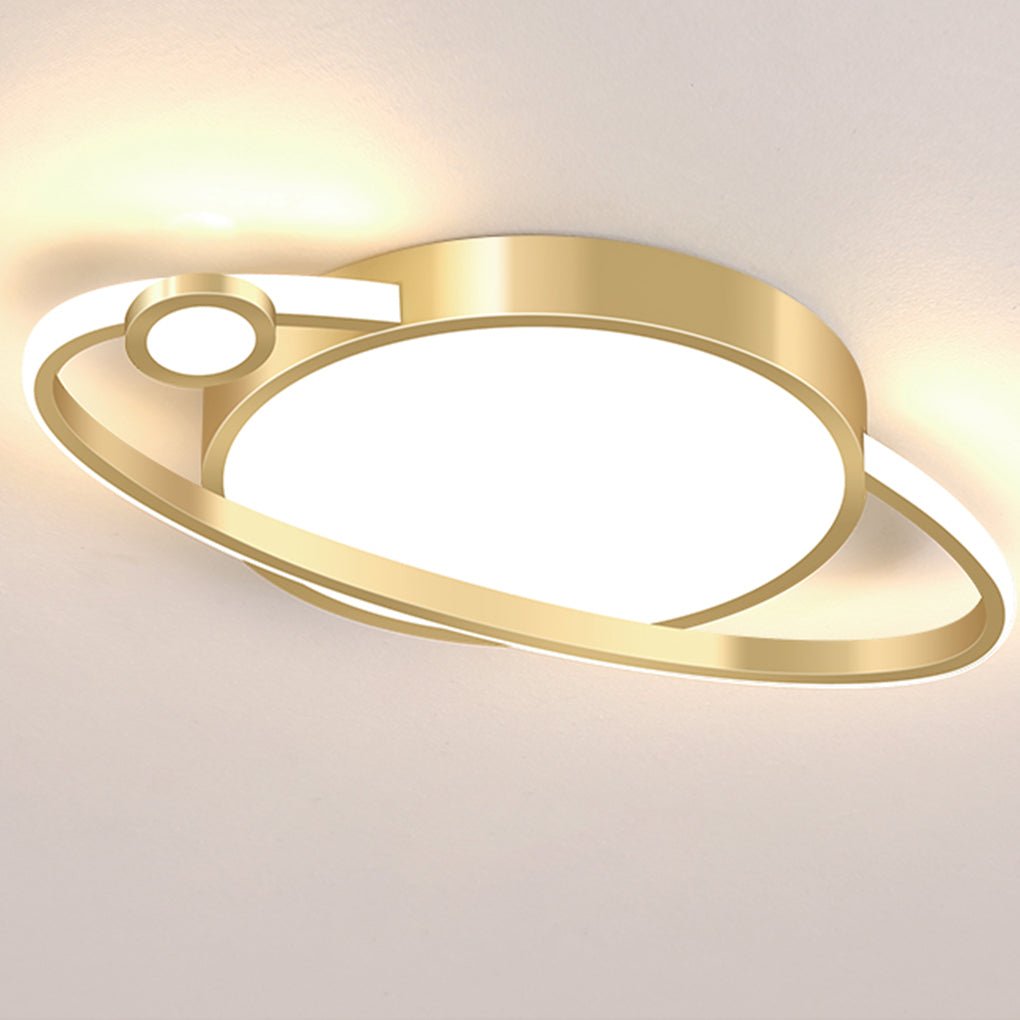 Modern LED Flush Mount Ceiling Light with Remote Control Dimming