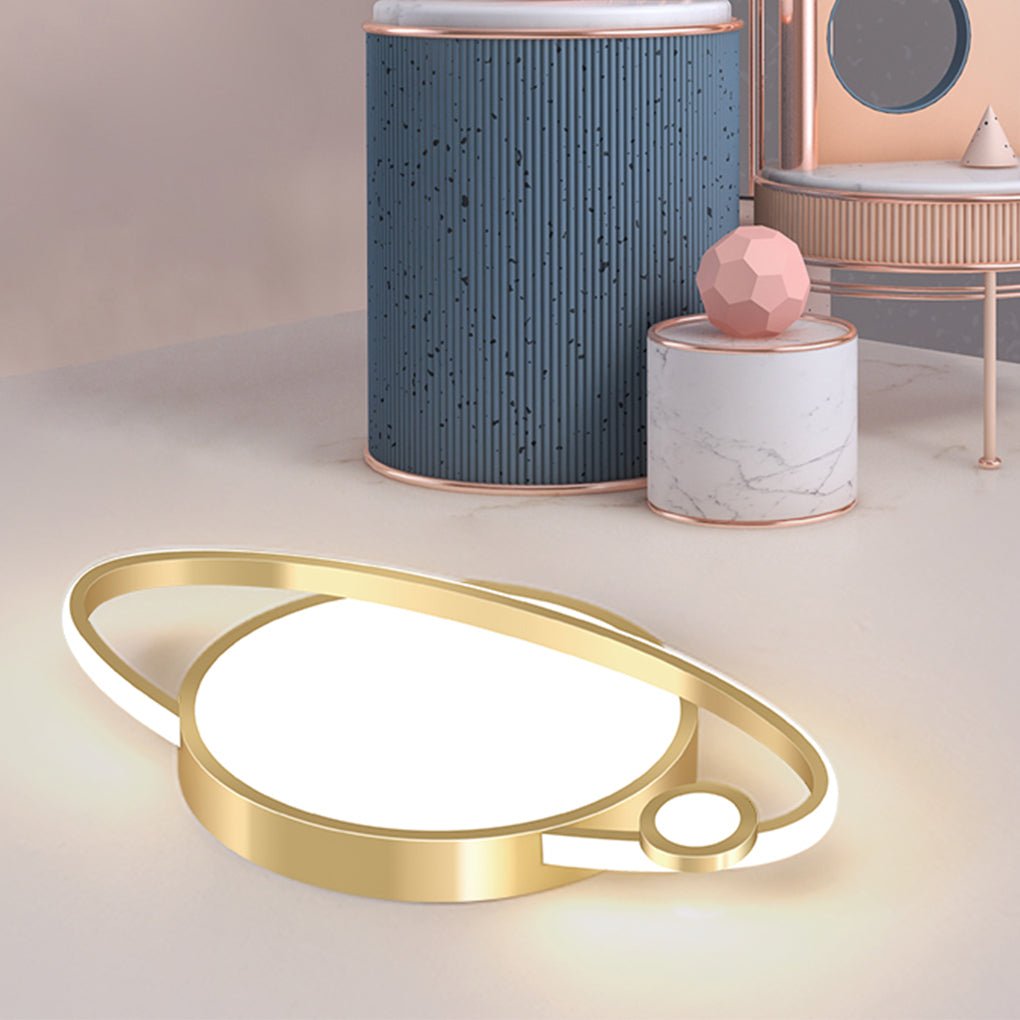 Modern LED Flush Mount Ceiling Light with Remote Control Dimming