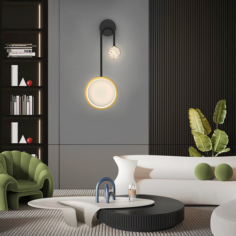 Modern LED Wall Sconce with Three-Step Dimming and Spotlight