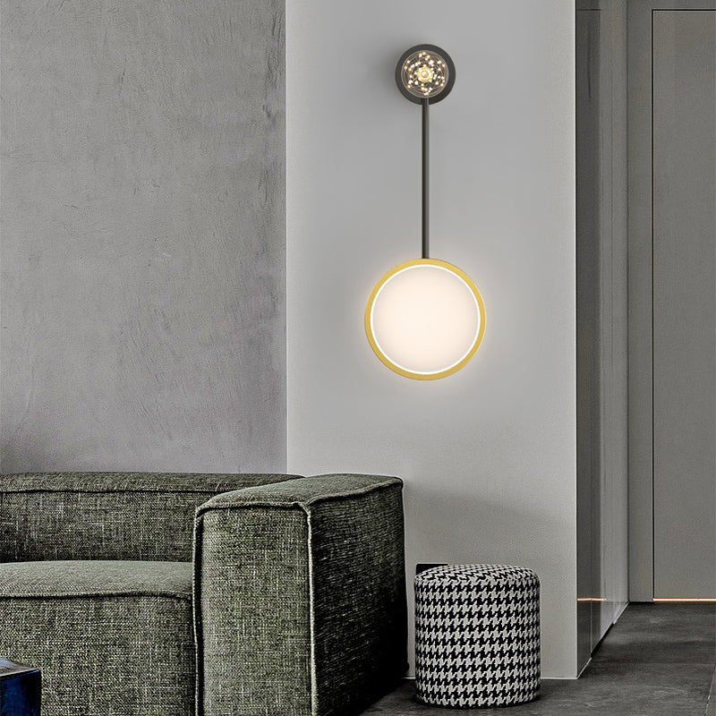 Modern LED Wall Sconce with Three-Step Dimming and Spotlight