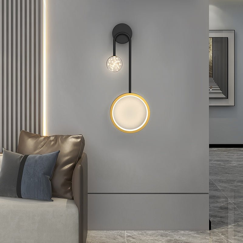Modern LED Wall Sconce with Three-Step Dimming and Spotlight