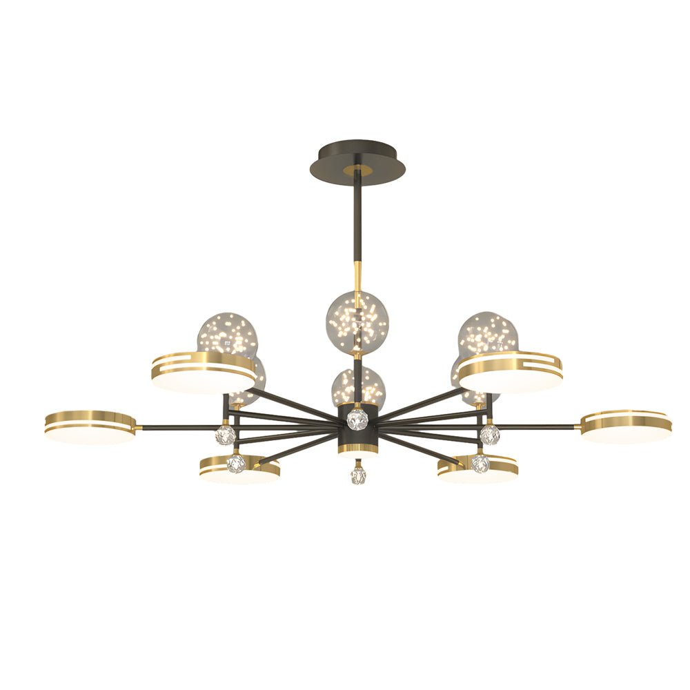 Modern Crystal Ball Chandelier with Three-Step Dimming