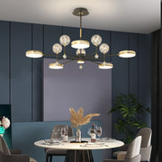 Modern Crystal Ball Chandelier with Three-Step Dimming