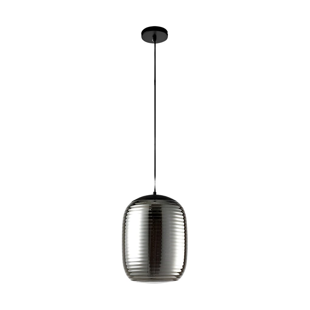 Spiral Glass Pendant Light – Modern Threaded Shade Chandelier