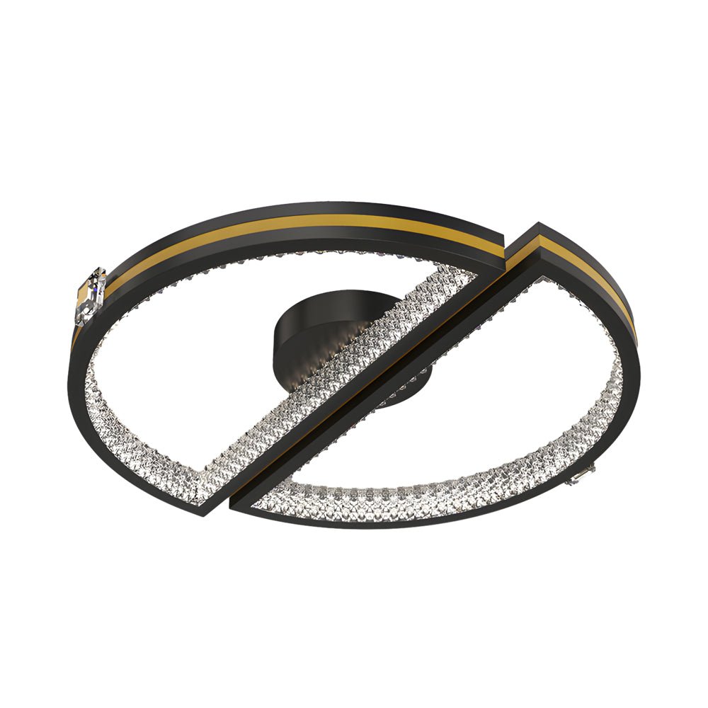 Modern LED Semicircle Ceiling Light with Three-Step Dimming