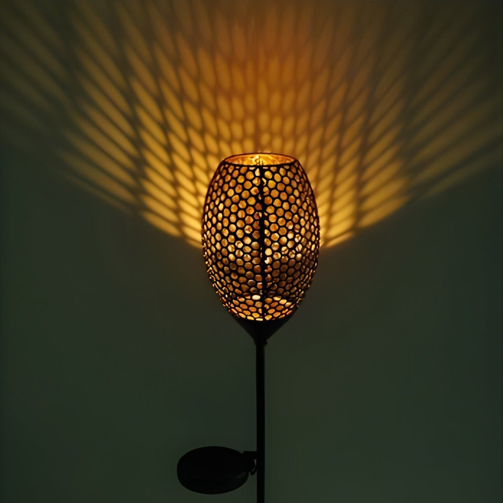 Wine Glass Solar LED Garden Light Vintage Outdoor Pathway Lamp