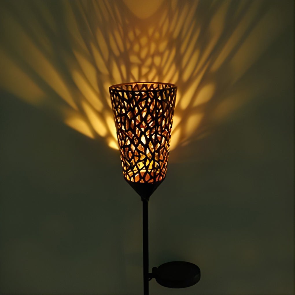 Wine Glass Solar LED Garden Light Vintage Outdoor Pathway Lamp