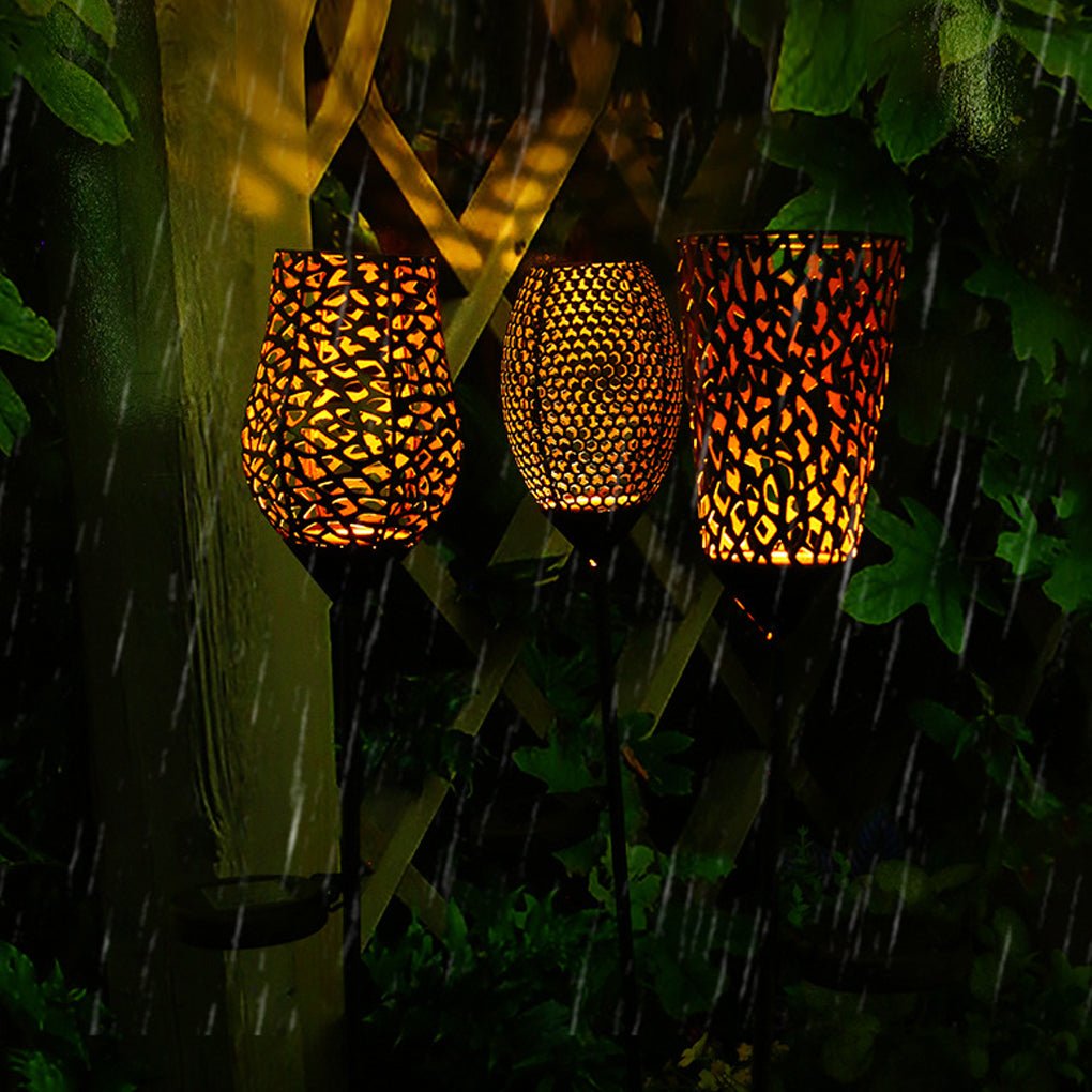 Wine Glass Solar LED Garden Light Vintage Outdoor Pathway Lamp