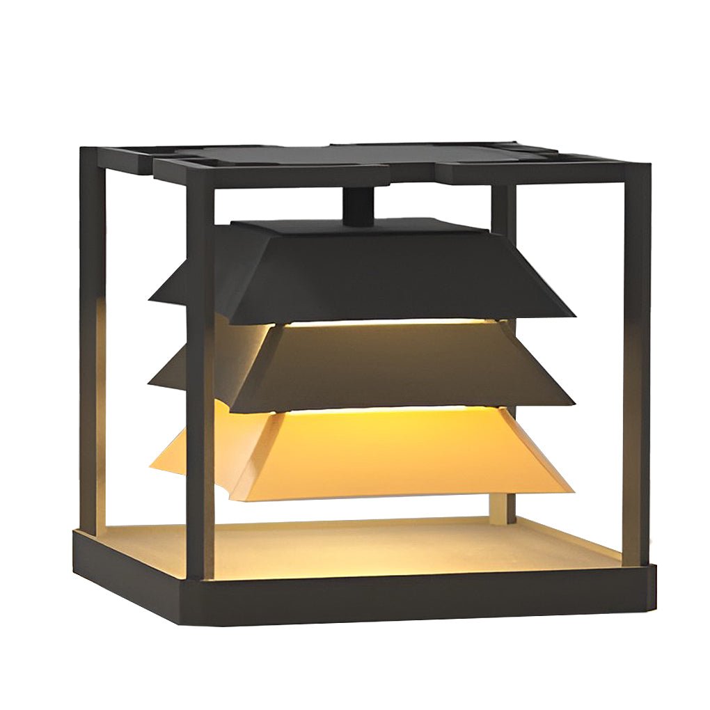 Layered LED Pillar Light – Waterproof Outdoor Garden Lamp