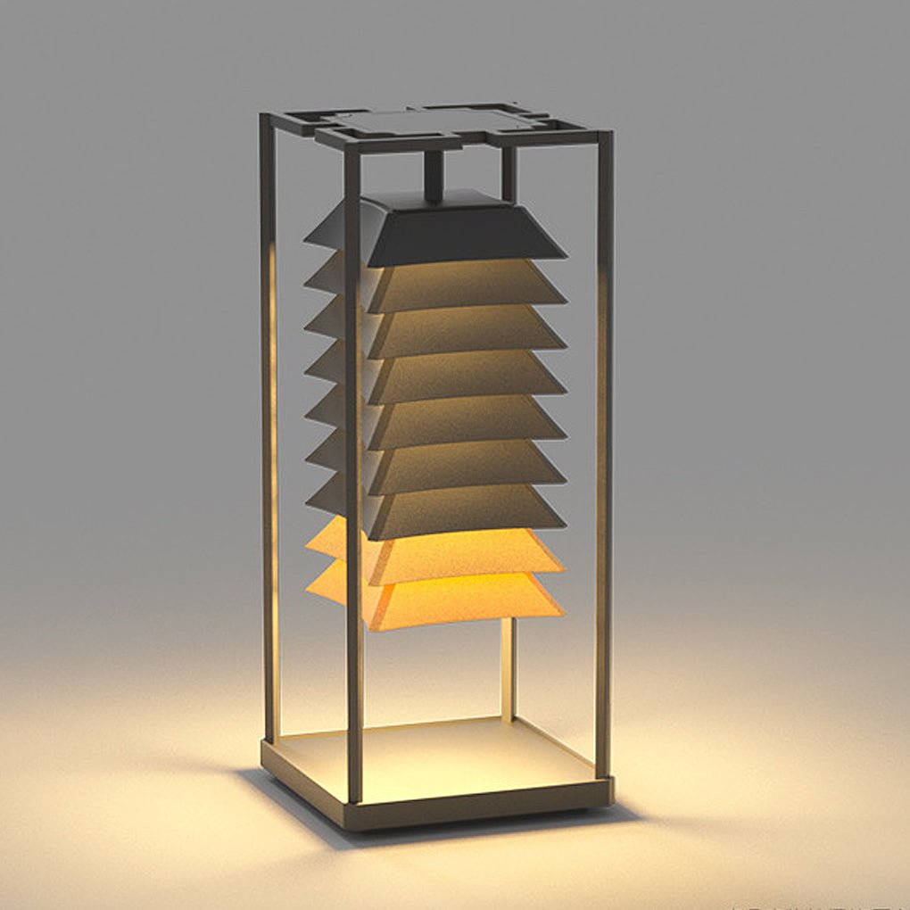 Layered LED Pillar Light – Waterproof Outdoor Garden Lamp