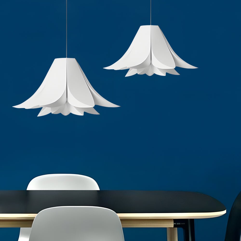 White Petal Pendant Light with 3-Step Dimming - Modern Nordic