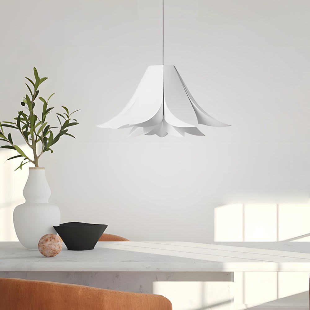 White Petal Pendant Light with 3-Step Dimming - Modern Nordic
