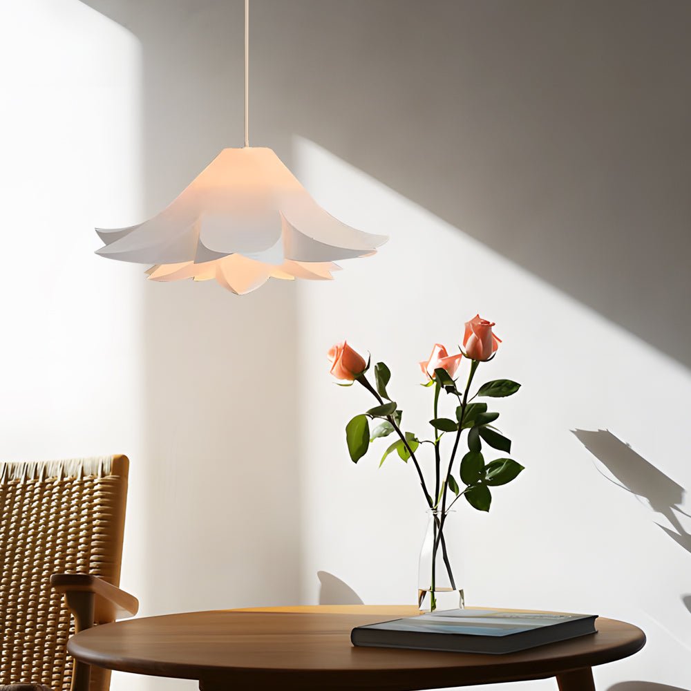 White Petal Pendant Light with 3-Step Dimming - Modern Nordic
