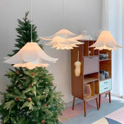 White Petal Pendant Light with 3-Step Dimming - Modern Nordic