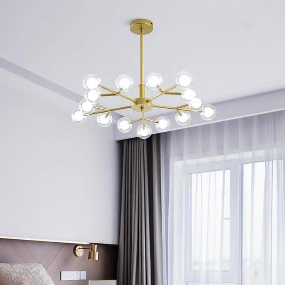 25-Light Glass Bubble Sputnik Chandelier Modern Ceiling Light