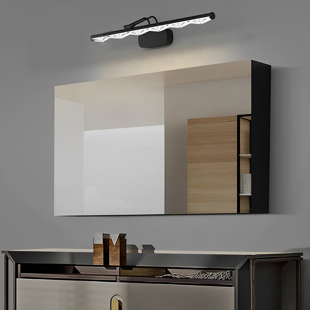 Modern LED Vanity Light with Multi-Faceted Prismatic Acrylic Shade