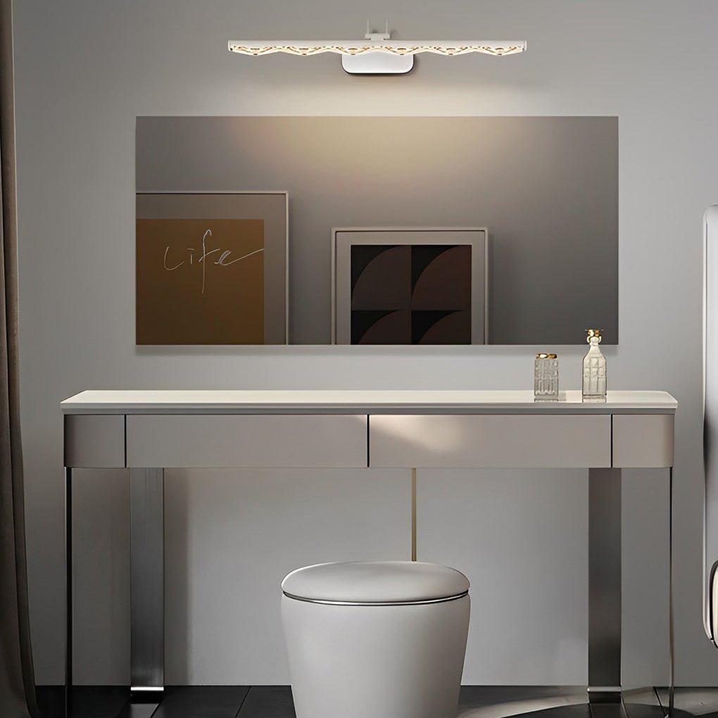 Modern LED Vanity Light with Multi-Faceted Prismatic Acrylic Shade
