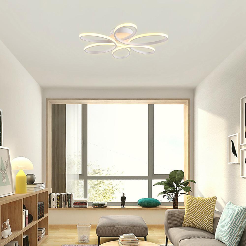 Flower Petal Dimmable LED Flush Mount Ceiling Light