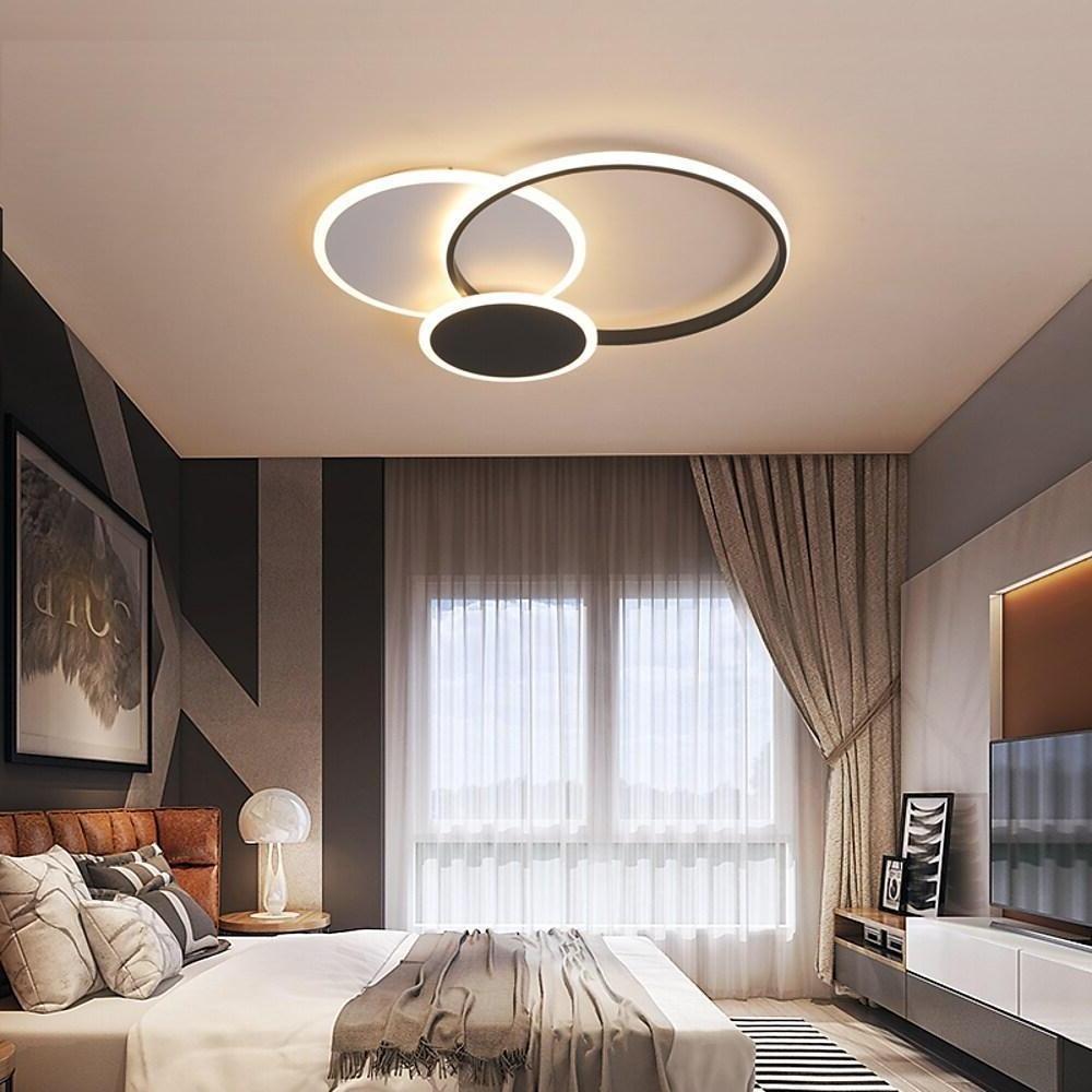 3 Circle LED Flush Mount Ceiling Light - Modern Nordic Design
