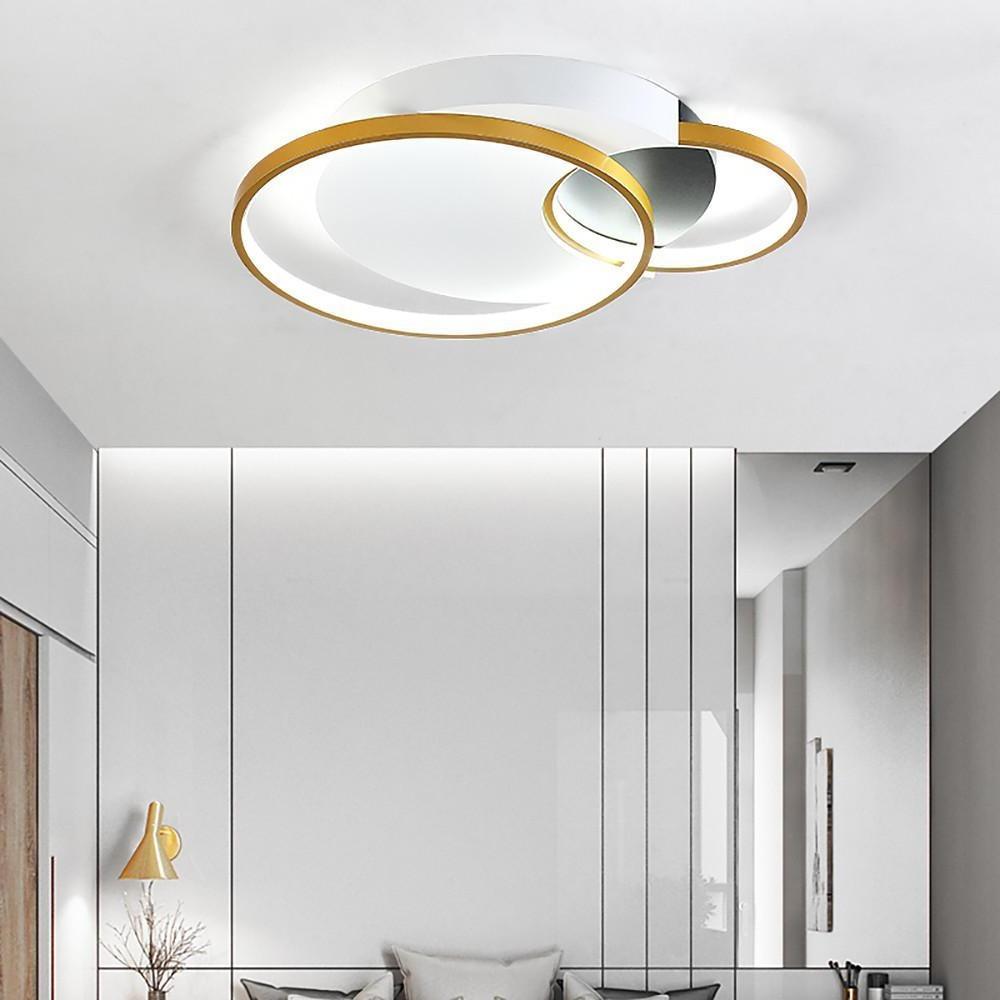 Nordic Geometric LED Flush Mount Ceiling Light - Metal & Acrylic