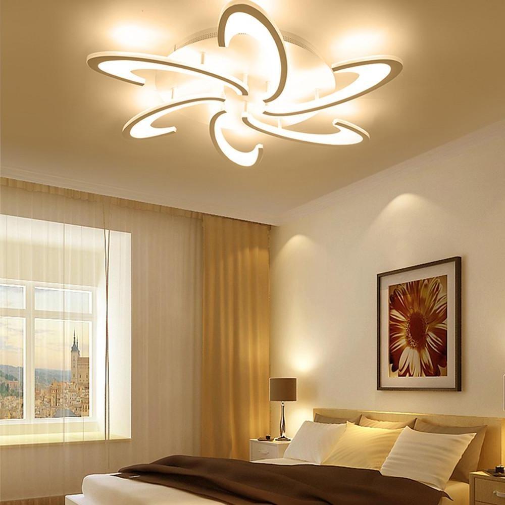 Modern Geometric Wave Flush Mount Ceiling Light with LED 28 Inch