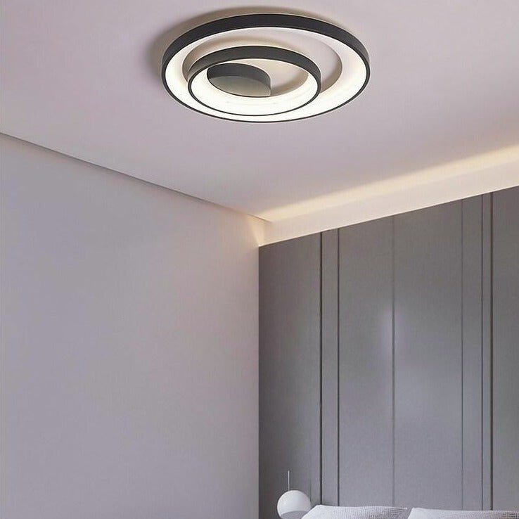 2-Ring Modern Semi-Flush Mount LED Ceiling Light