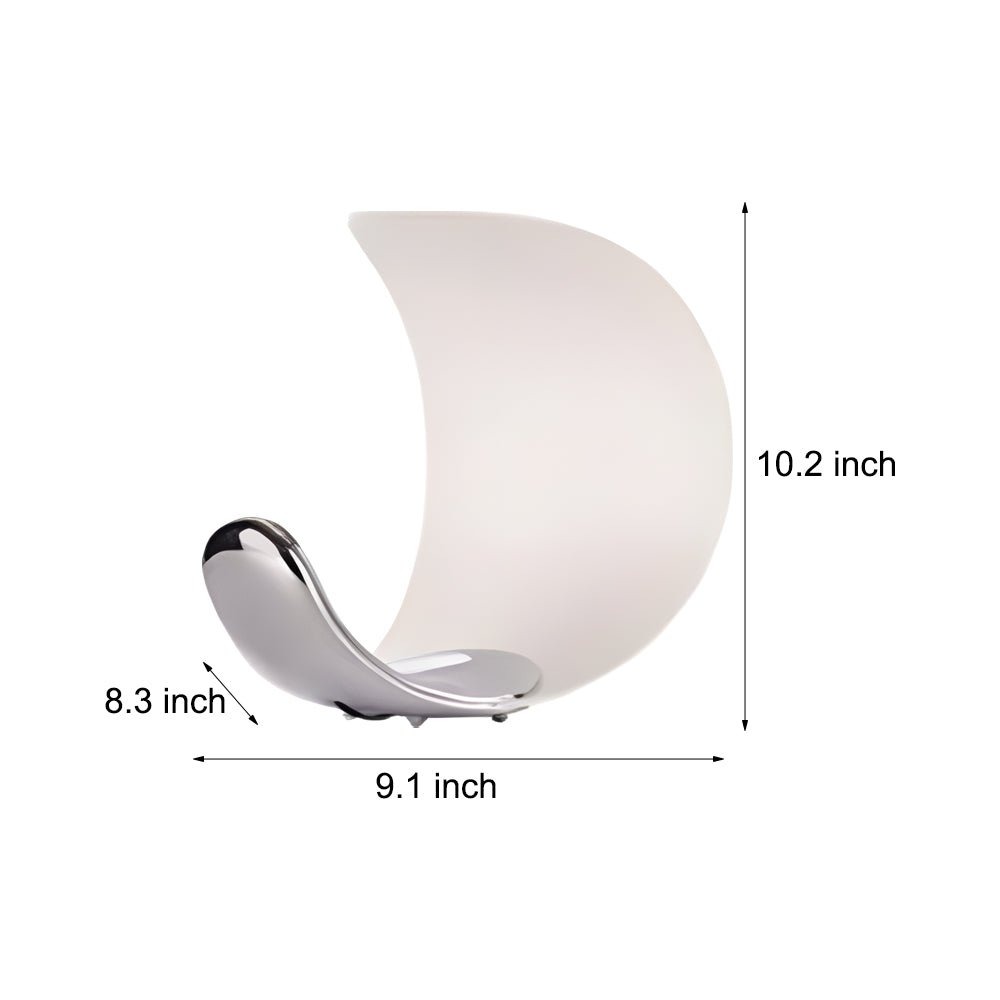 Curl Chrome LED Table Lamp - Touch Dimmer Control