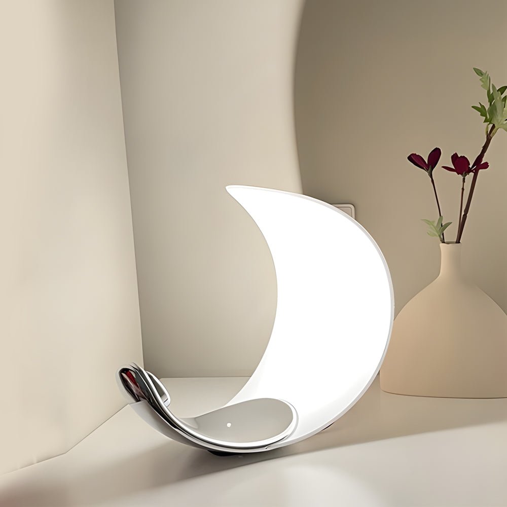 Curl Chrome LED Table Lamp - Touch Dimmer Control