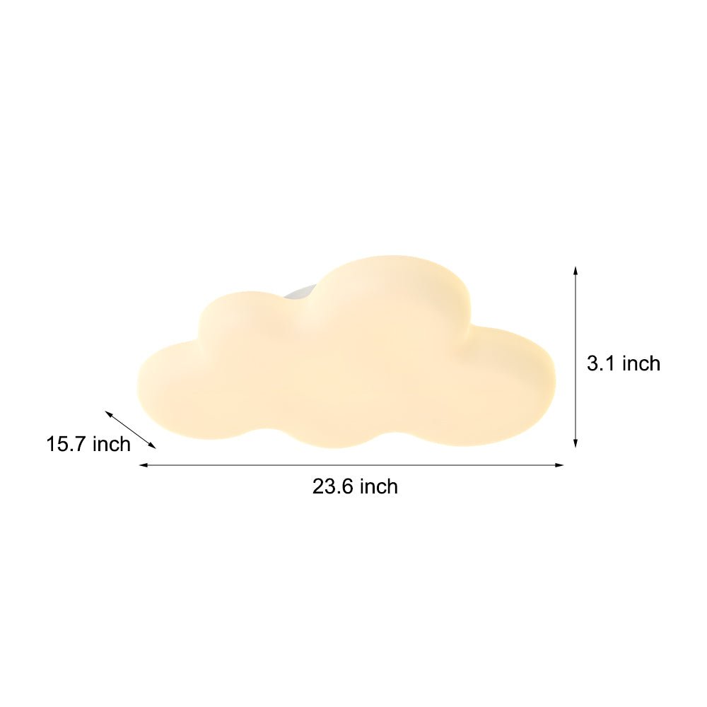 Cloud Flush Mount LED Ceiling Light - 3 Step Dimming White Modern