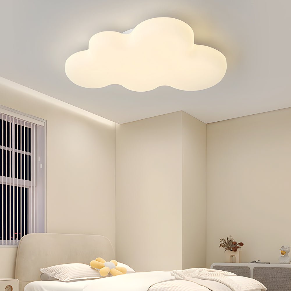 Cloud Flush Mount LED Ceiling Light - 3 Step Dimming White Modern