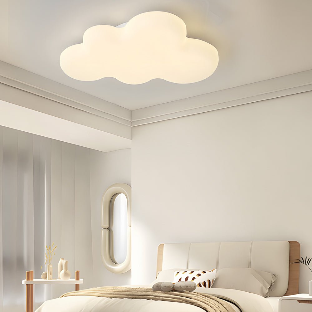 Cloud Flush Mount LED Ceiling Light - 3 Step Dimming White Modern