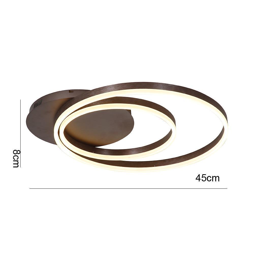 Modern Geometric Flush Mount LED Ceiling Light with Dimmable Remote