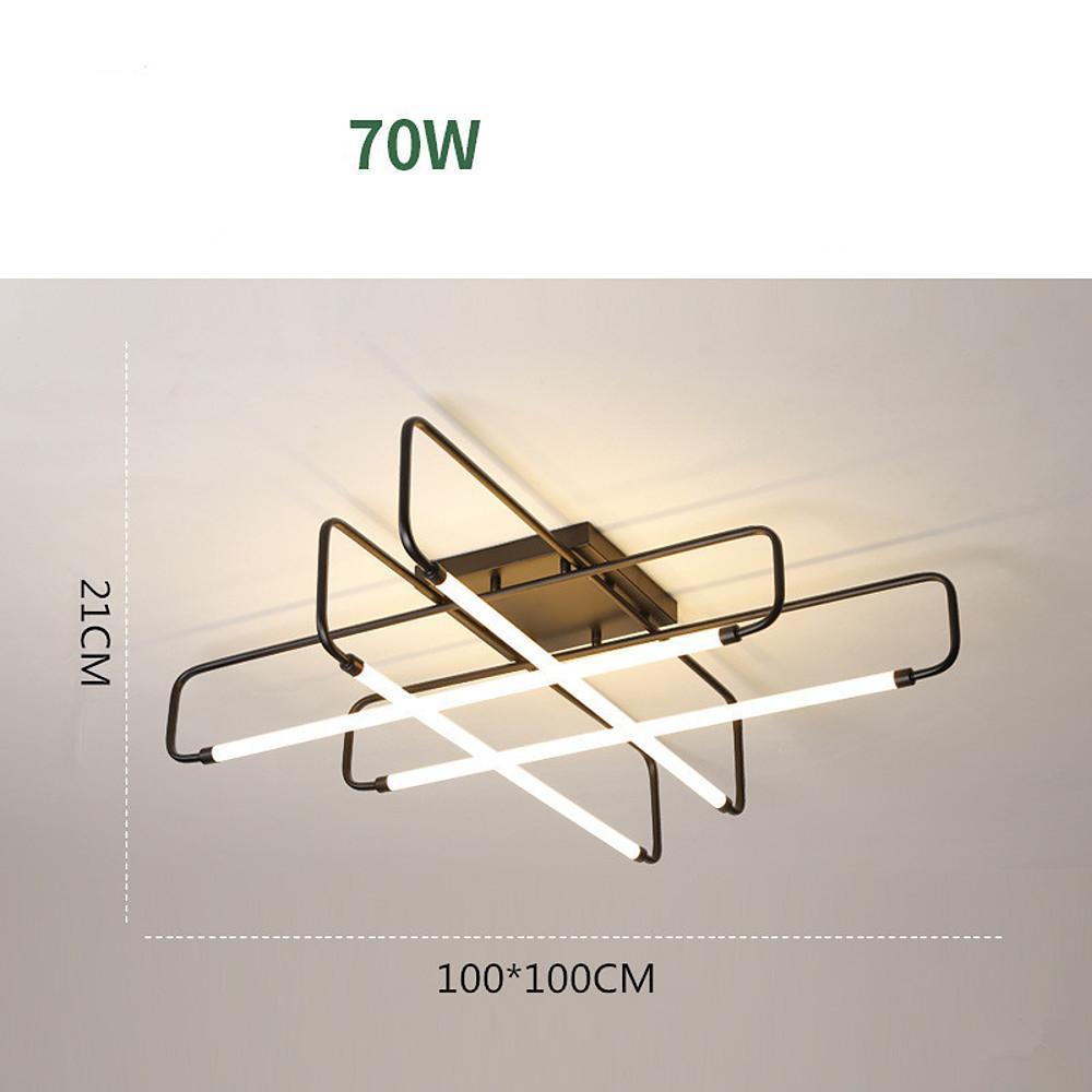 Geometric LED Flush Mount Ceiling Light with Dimmable Remote Control