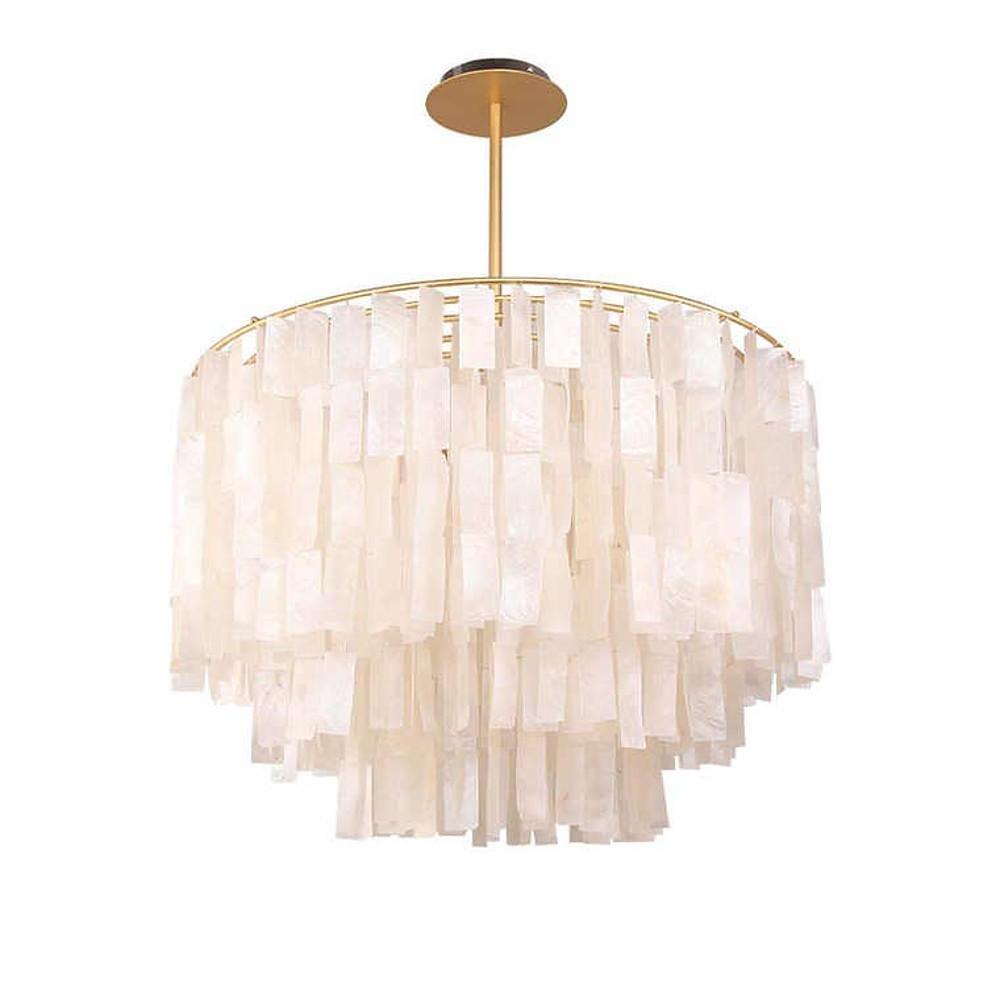 Shell Cascade Chandelier - Modern Tiered Pendant Light