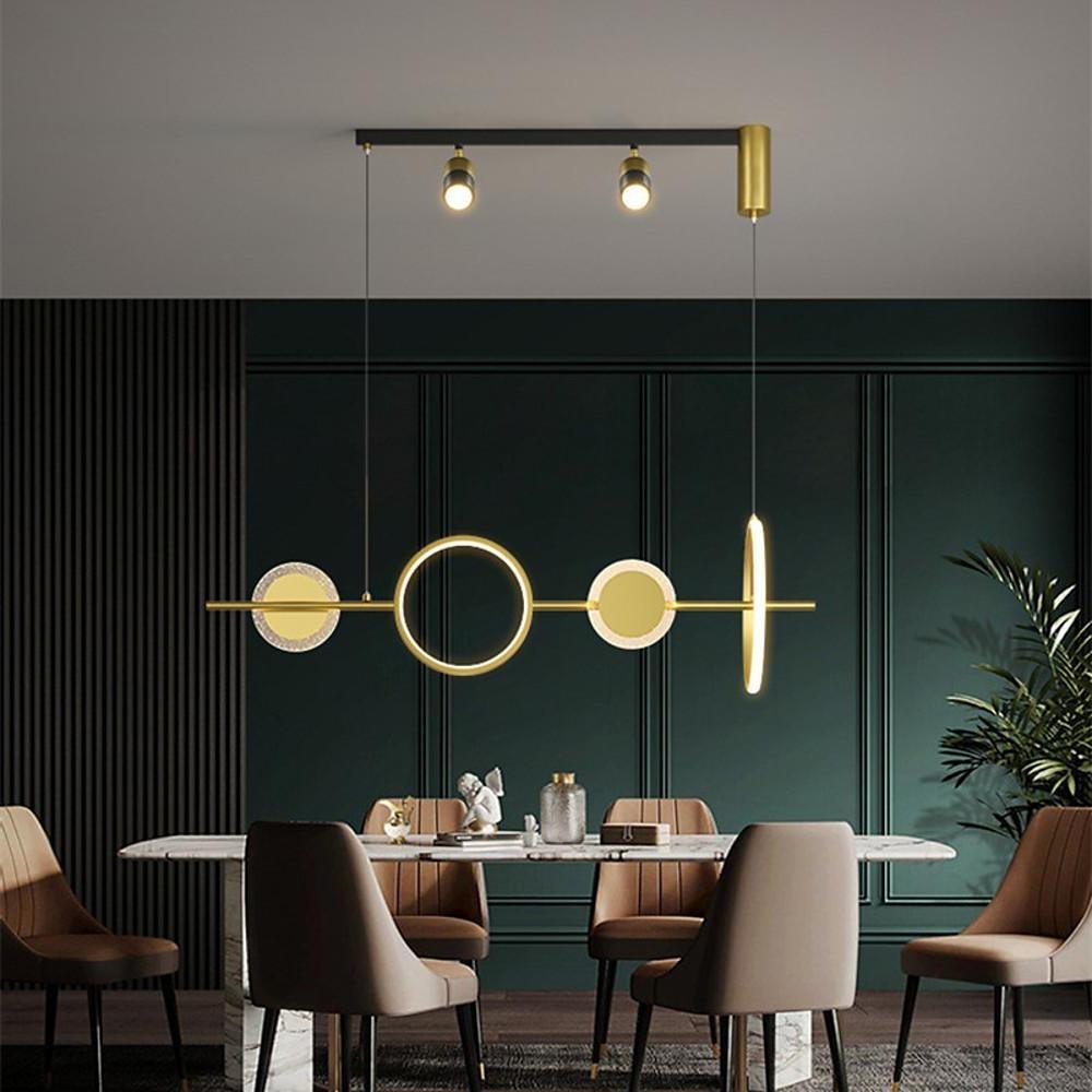 Artistic Circles Linear LED Modern Chandelier Kitchen Pendant