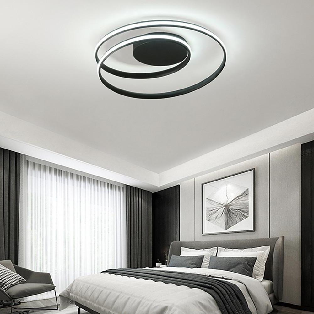Spiraling Halo LED Flush Mount Ceiling Light Modern Metal Design
