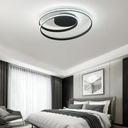 Spiraling Halo LED Flush Mount Ceiling Light Modern Metal Design