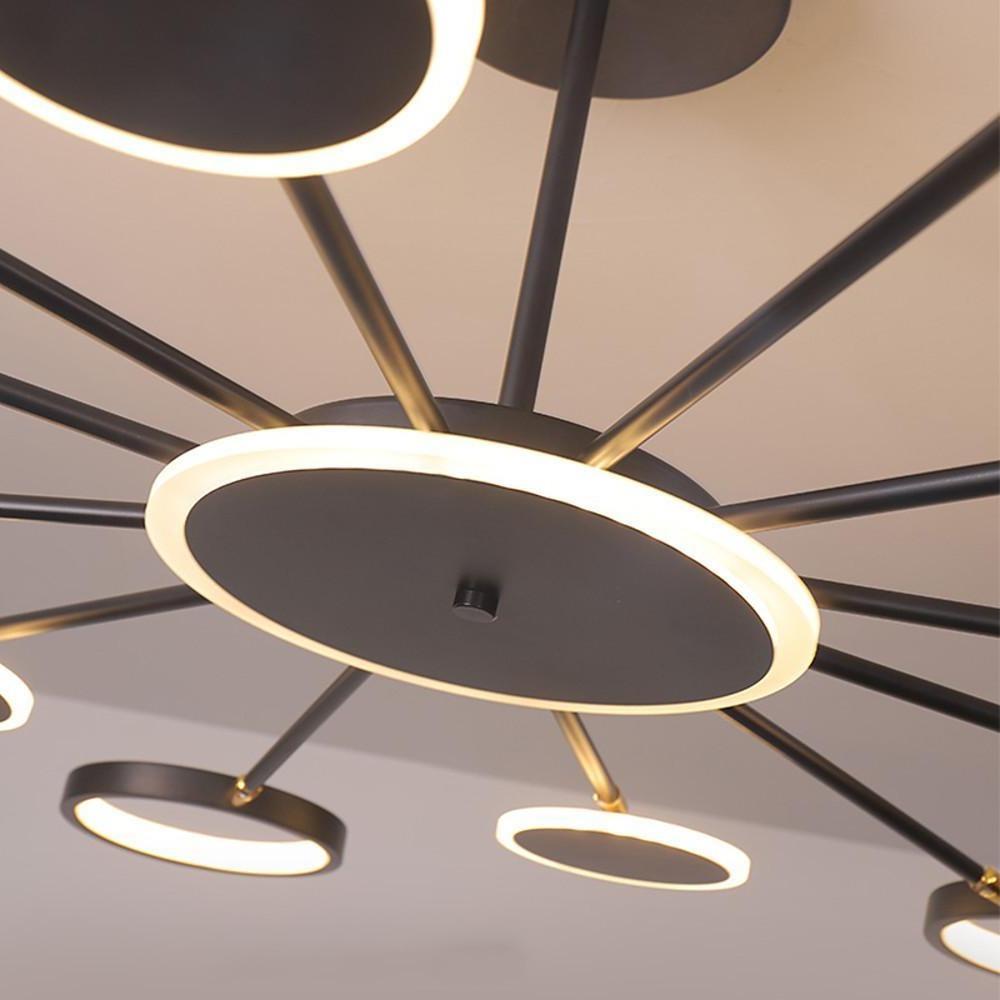 Modern Multi-Circle Pendant Light Acrylic Aluminum LED Chandelier